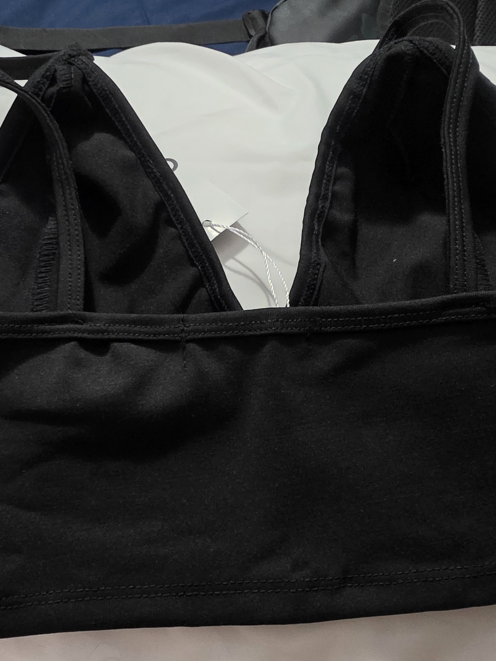 Yoga Black Sports Bra with Embroidered Logo - Picture 2 of 2